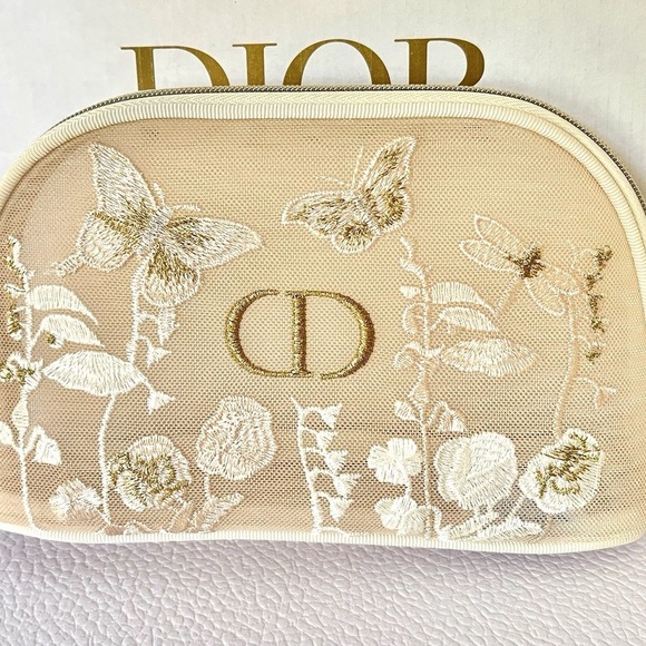NEW DIOR 2025 Mother's Day Cosmetic Pouch Embroidered Butterflies - Picture 3 of 5